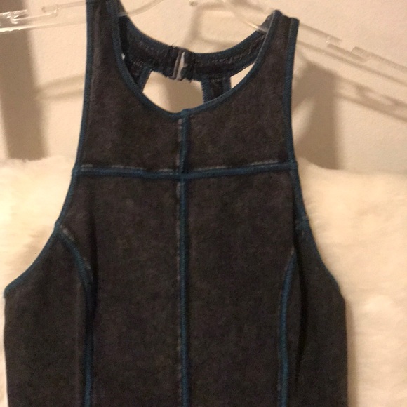 XS Free People Charcoal and Teal Dress - Picture 4 of 4